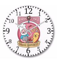 Adventure Time Bacon Pancakes  Duvar Saati Bombeli  Gercek Cam