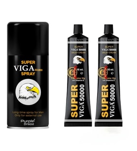 1 KUTU VİGA 50000 YÜKSEK KALİTE GECİKTİRİCİ SPREY + 2 KUTU VİGA 50000 YÜKSEK KALİTE GECİKTİRİCİ KREM