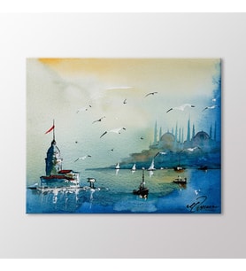 Arty Tablo İstanbul Manzarası Tablo (Karışık)
