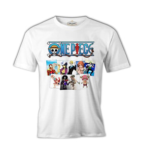 One Piece 1 Beyaz Erkek Tshirt