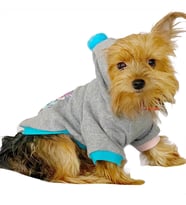 Kitty Grey Kapşonlu Sweat by Kemique Köpek Kazağı (Gri)