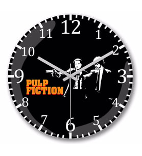 Pulp Fiction Duvar Saati Bombeli Gercek Cam