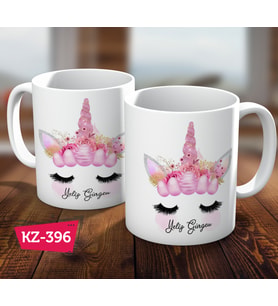 Kişiye Özel İsimli Unicorn Kız Çocuğa Hediye Kupa Bardak