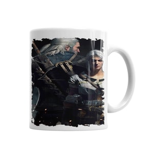 Ciri E Geralt De Rivia Kupa Bardak Porselen