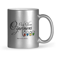 BK Gift Kişiye Özel Çocuk Gelişimi Öğretmeni Gümüş Yaldızlı Kupa Bardak  2