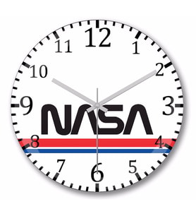 Nasa   Duvar  Saati Bombeli Gercek Cam