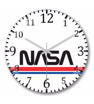 Nasa   Duvar  Saati Bombeli Gercek Cam