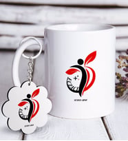 BK Gift Kişiye Özel Mesleki Eczacı Beyaz Kupa ve Anahtarlık Hediye Seti-4 (Model 1)