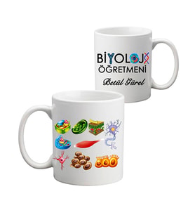 Öğretmenler Günü Hediyesi - Biyoloji Öğretmenine İsimli Kupa Bardak