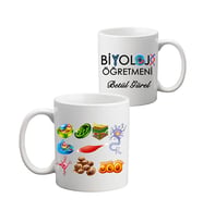 Öğretmenler Günü Hediyesi - Biyoloji Öğretmenine İsimli Kupa Bardak