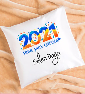 Sana Şans Getirsin 2021 Yılbaşı Hediyesi Yastık