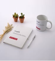 Sevgili Beyaz Defter Kalem İsimli Kupa Seti