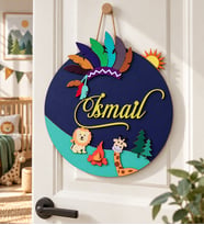 Kızılderili Temalı İsme Özel Çocuk Odası Kapı Süsü