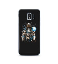 Uzay Astronot Tasarım Süper Şeffaf Silikon Telefon Kılıfı Samsung J2 Pro (2018)