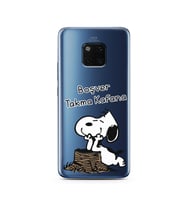 Snoopy Tasarımlı Süper Şeffaf Silikon Telefon Kılıfı Huawei Mate 20 Pro 