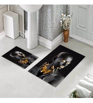 Banyo Halısı Ikili Klozet Takımı Kaymaz Tabanlı (60 xm x 100 cm + 40 cm x 60 cm) 
