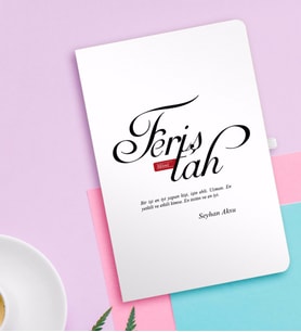 BK Gift Kişiye Özel Mânâ Feriştah Beyaz Defter