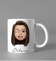 Emoji Kız Stiker Kupası Kişiye Özel