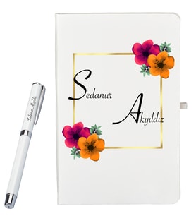 Anneye Hediye Öğretmene Hediye Kişiye Özel Defter Ve Kalem Hediye Seti