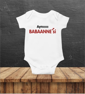 Aynıııııı Babaannesi Baskılı Bebek Body Zıbın