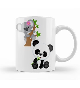 Baby Coala E Baby Panda Kupa Bardak Porselen