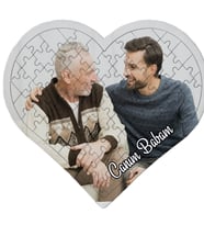 Babalar Gününe Özel Fotoğraflı Ve Mesajlı Kalp Puzzle