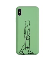 Iphone Xs Max Çizgi Tasarımlı Yeşil Lansman Telefon Kılıfı
