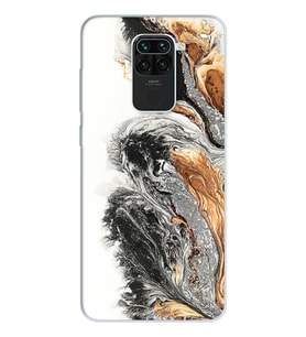 Mermer Tasarımlı Süper Şeffaf Silikon Telefon Kılıfı Xiomai Redmi Note 9