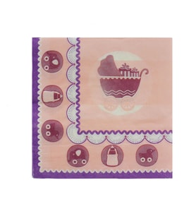 20 Adet 33cm Kağıt Peçete Bebek Desenli (Pembe)