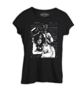 Slash - Guitar Siyah Kadın Tshirt
