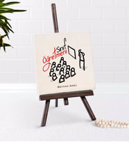 BK Gift Kişiye Özel Sınıf Öğretmeni Şovaleli Doğal Taş-2 (Beyaz)