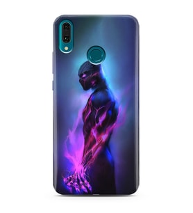 Black Panter Tasarım Süper Şeffaf Silikon Telefon Kılıfı Huawei Y9 (2019)