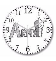 Bts Meets Bt21 Army Duvar Saati Bombeli Gercek Cam