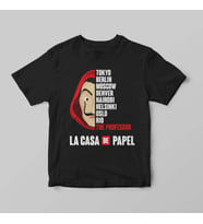 La Casa De Papel Unisex Siyah Tshirt