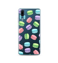 Macaron Tasarımlı Süper Şeffaf Silikon Telefon Kılıfı Huawei P20   
