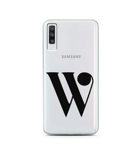 Samsung A70 Harf Tasarımlı Telefon Kılıfı W-Harfi 