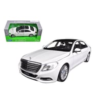 Welly 1:24 Diecast Mercedes Benz S Class Model Araba Beyaz 24051W