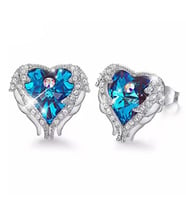 Monemel Swarovski Taşlı Küpe (Altın Kaplama) Sevgililer Günü Hediyesi, Yeni Yıl Hediyesi - Yılbaşı Hediyesi