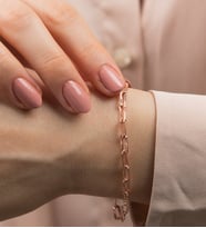 Mode Silver Dokulu rose gold gümüş zincir