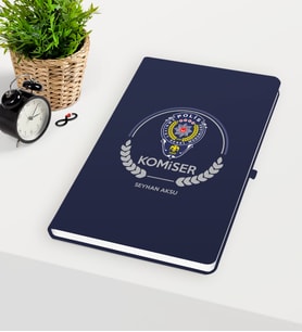 BK Gift Kişiye Özel Komiser Temalı Lacivert Defter - 2