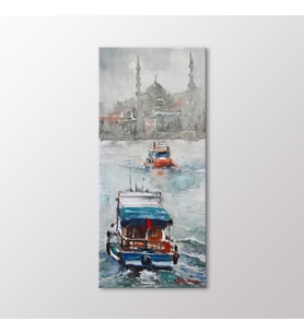 Arty Tablo Suluboya Tekneler ve İstanbul Tablo (Karışık)