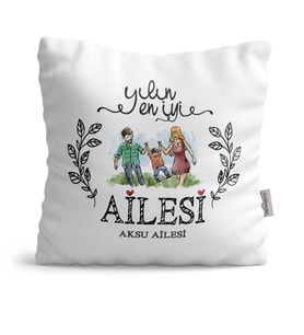 BK Gift Kişiye Özel Yılın En İyi Ailesi  Yastık  2