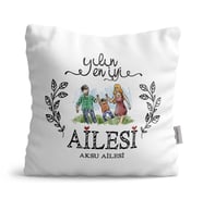 BK Gift Kişiye Özel Yılın En İyi Ailesi  Yastık  2