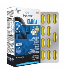 Zade Vital Premium Omega 3 Balık Yağı Genel Destek 45 Kapsül