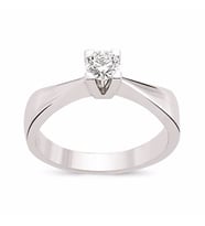 Tektaş Pırlanta Yüzük 0,32 CT G-VS 4.50 Gram 18 Ayar Altın