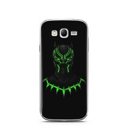 Black Panter Tasarım Süper Şeffaf Silikon Telefon Kılıfı Samsung Grand Neo