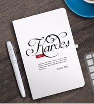 BK Gift Kişiye Özel Mânâ Kardeş Beyaz Defter ve Kalem Hediye Seti
