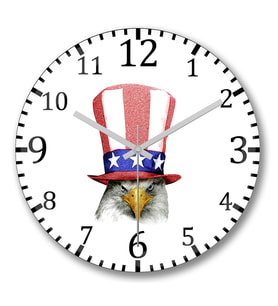 American Eagle  Omega Duvar Saati Bombeli Gercek Cam