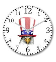 American Eagle  Omega Duvar Saati Bombeli Gercek Cam