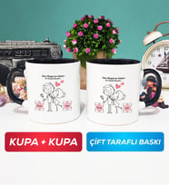 İkili Sen Başıma Gelen En Güzel Şeysin Sevgililer Günü Hediyesi Kupa Bardak Siyah